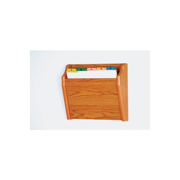 Wooden Mallet Single Tapered Pocket Chart Holder - Medium Oak CH14-1MO - main